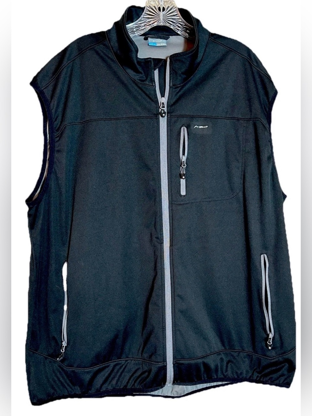 Willit Vest Mens XXL Black Softshell Full Zip Pockets Golf Hiking Outdoor Travel
